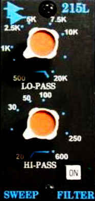 215L Discrete HP/LP Sweep Filter